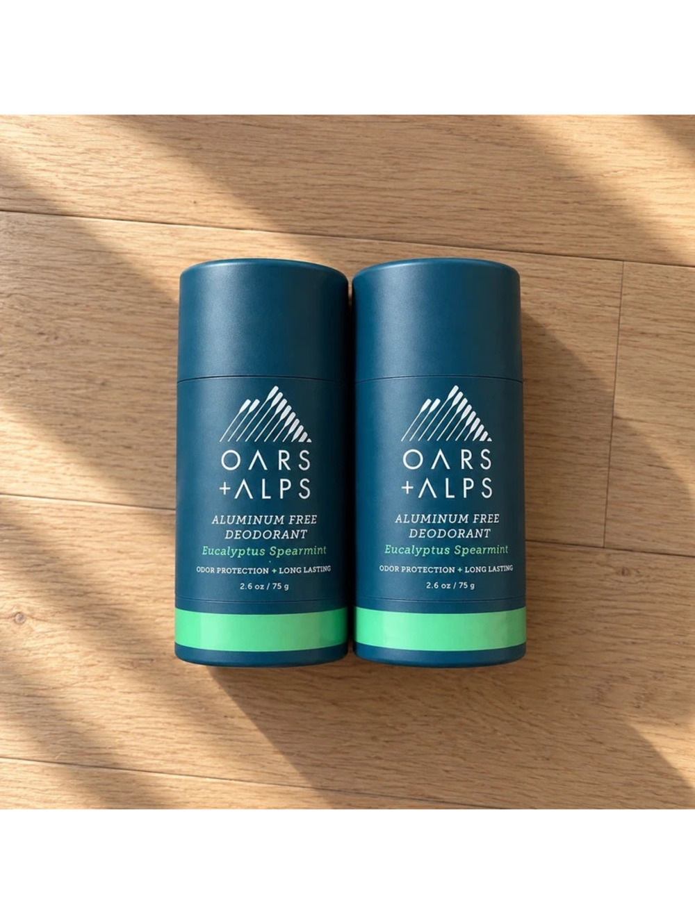 Oars + Alps Deodorant 2 Pack Eucalyptus Spearmint Aluminum Free 2.6 oz New